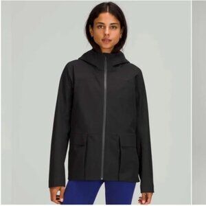 Lululemon StretchSeal Relaxed-Fit Rain Jacket NWOT Black Size 6